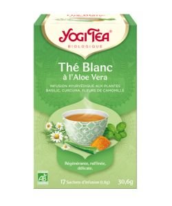 Thé blanc à l'aloe vera - Infusion ayurvédique BIO, 17 sachets